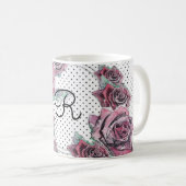 Mug Pointe d'aquarelle rose rouge pour femmes Musique (Devant droit)