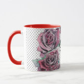 Mug Pointe d'aquarelle rose rouge pour femmes Musique (Gauche)