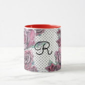 Mug Pointe d'aquarelle rose rouge pour femmes Musique (Centre)