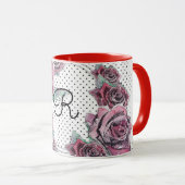 Mug Pointe d'aquarelle rose rouge pour femmes Musique (Devant droit)