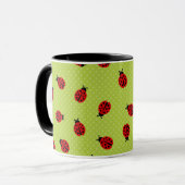 Mug Pointe de la polka verte Ladybug (Devant gauche)