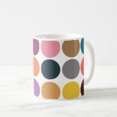 Mug Pointe Polka colorée moderne (Devant droit)