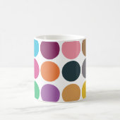Mug Pointe Polka colorée moderne (Centre)