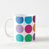 Mug Pointe Polka colorée moderne (Gauche)