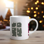 Mug Pointe Polka de Noël moderne Boho présent