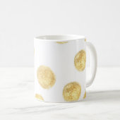 Mug Pointe Polka Dorée Tirée (Devant droit)