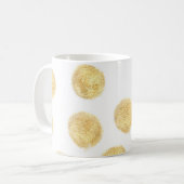 Mug Pointe Polka Dorée Tirée (Devant gauche)
