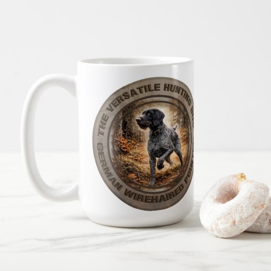 Mug Pointer à poil dur allemand (Avec donut)