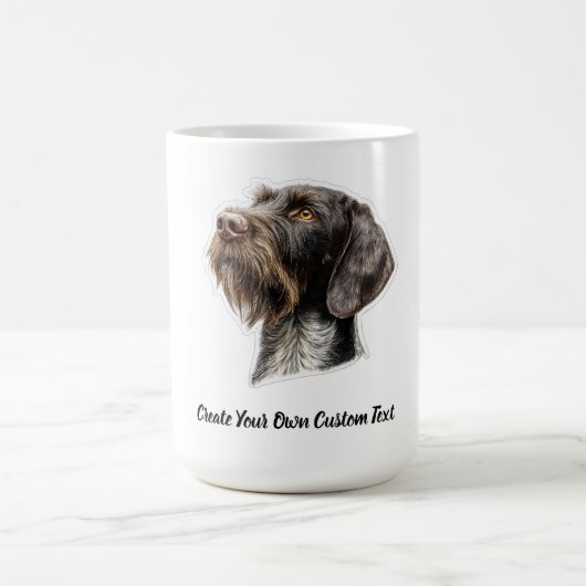 Mug Pointer à poil dur allemand Créez votre propre tex (Centre)