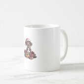 Mug Pointeur à cheveux allemand Santa Hat Noël GSP (Devant droit)