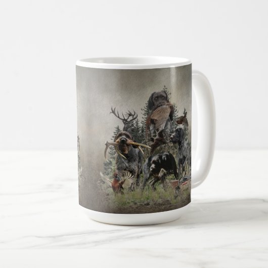 Mug Pointeur À poils durs allemand (Devant droit)