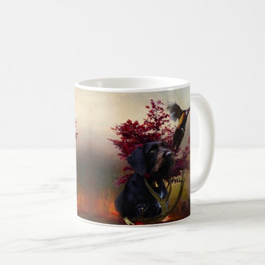 Mug Pointeur À poils durs allemand (Devant droit)