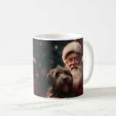 Mug Pointeur à poils durs Griffon Noël du Père Noël (Devant droit)