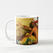 Mug Pointeur avec fierté à son dossier (Gauche)