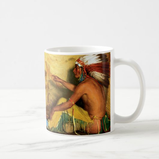 Mug Pointeur avec fierté à son dossier (Droite)