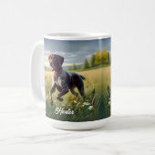 Mug Pointeur court allemand en cours d'exécution (Devant gauche)