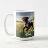 Mug Pointeur court allemand en cours d'exécution (Gauche)