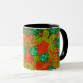 Mug pointillisme sans couture cercles peints à la main (Devant droit)