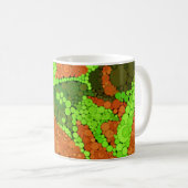 Mug Pointillisme sans couture cercles peints à la main (Devant droit)