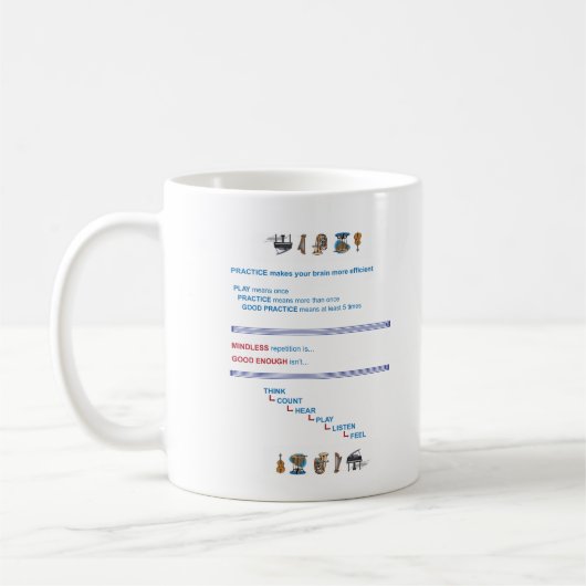 Mug Points 1, points 2 de pratique de pratique (Gauche)