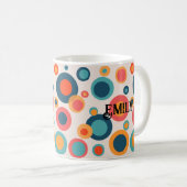 Mug Points Abstraits colorés (Devant droit)