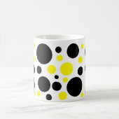 Mug Points Abstraits Jaune Noir (Centre)