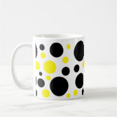 Mug Points Abstraits Jaune Noir (Gauche)