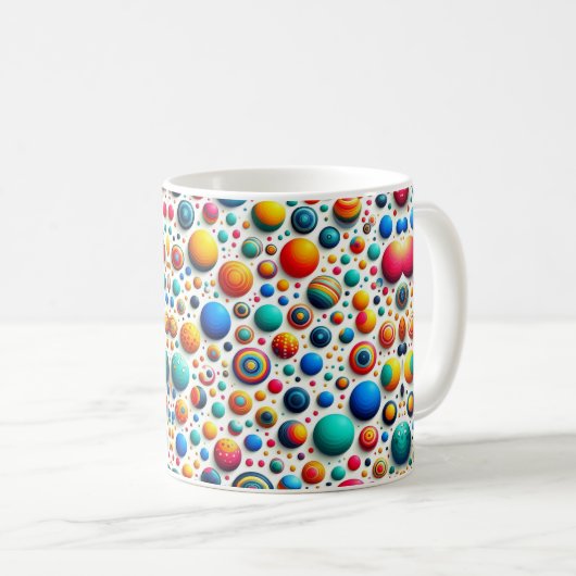 Mug Points Abstraits Rétro géométrique (Devant droit)