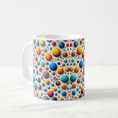 Mug Points Abstraits Rétro géométrique (Devant gauche)
