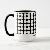 Mug Points Blancs Minimaux sur Fond Noir Uni (Gauche)