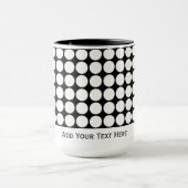 Mug Points Blancs Minimaux sur Fond Noir Uni (Centre)