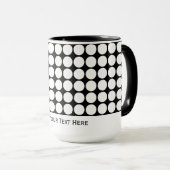 Mug Points Blancs Minimaux sur Fond Noir Uni (Devant droit)