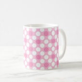 Mug Points blancs roses rétro (Devant droit)