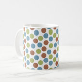 Mug Points bleus, verts et Brown (Devant gauche)