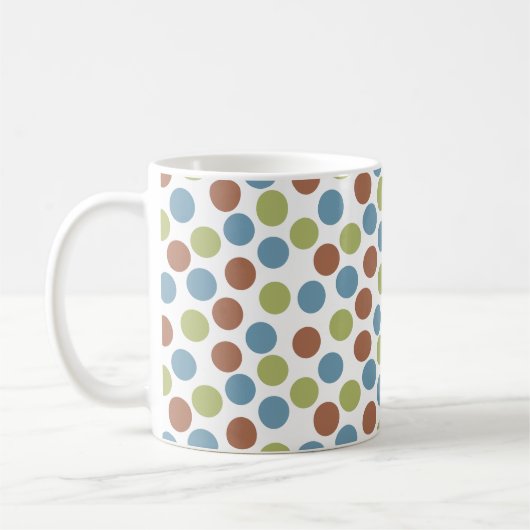 Mug Points bleus, verts et Brown (Gauche)