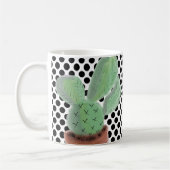 Mug Points Cactus Aquarelle noir et blanc (Gauche)