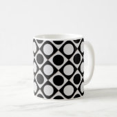 Mug Points & Carrés / noir blanc + vos idées (Devant droit)