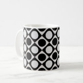 Mug Points & Carrés / noir blanc + vos idées (Devant gauche)