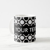 Mug Points & Carrés / noir blanc + vos idées (Devant gauche)