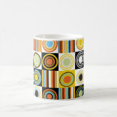 Mug Points colorés, cercles, rayures arrière - plan. (Centre)
