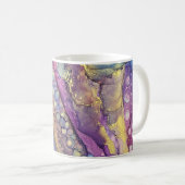 Mug Points colorés Encre d'alcool Liquide Art Abstrait (Devant droit)