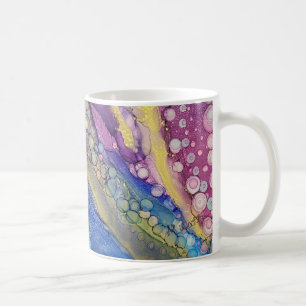Mug Points colorés Encre Liquide Abstraite Art V3