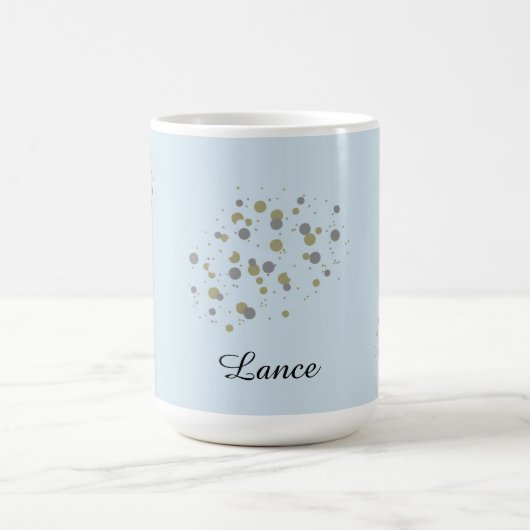 Mug Points Confetti Bleus Avec Nom (Centre)