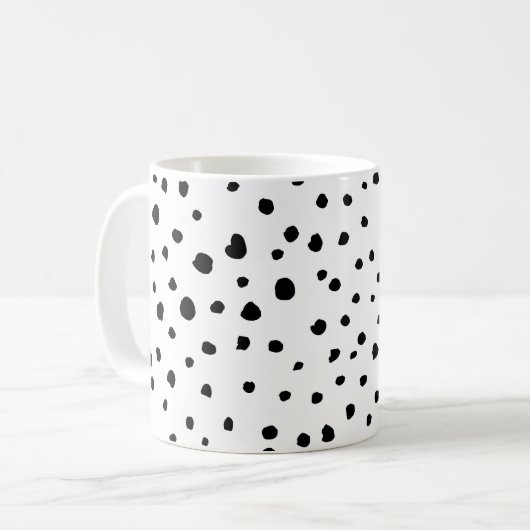 Mug Points dalmatiens, Points dalmatiens, Noir et Blan (Devant gauche)