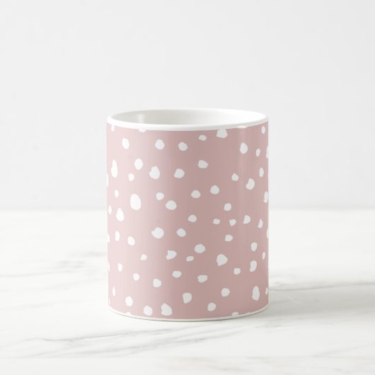 Mug Points Dalmatiens Rose, Points Dalmatiens, Votre N (Centre)