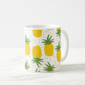Mug Points d'ananas : Conception de fruits d'été (Devant droit)