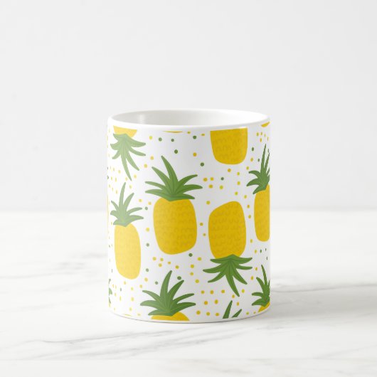 Mug Points d'ananas : Conception de fruits d'été (Centre)