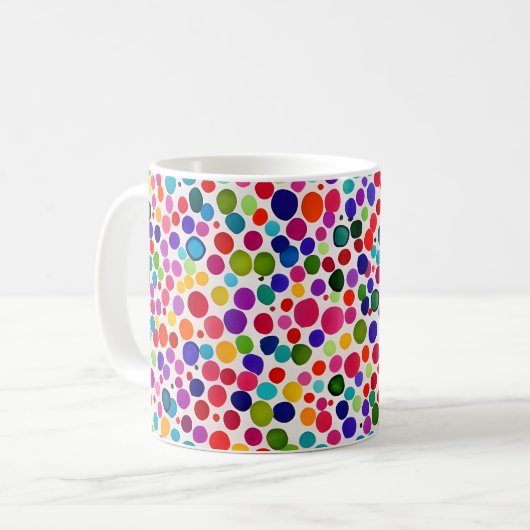 Mug Points d'aquarelle bijoux (Devant gauche)