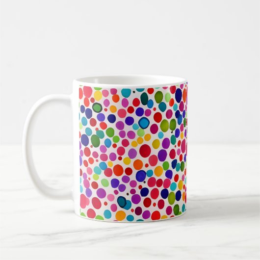 Mug Points d'aquarelle bijoux (Gauche)