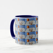 Mug Points De Bal De Basketball, (Devant gauche)